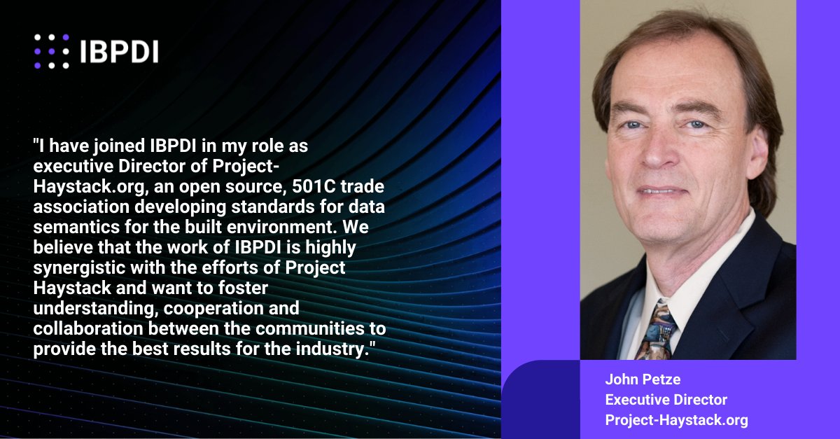 IBPDI1's tweet image. Here's why John Petze, Director of Project Haystack has decided to join IBPDI.
#ibpdi #projecthaystack #datastandards #commondatamodelforrealestate