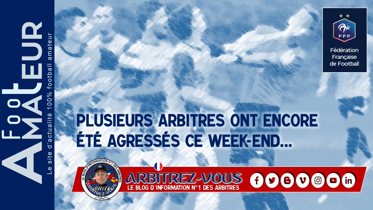 ArbitrezVous's tweet photo. #AlerteAgressionArbitre - #RasLeSifflet
Plusieurs arbitres ony encore été agressés ce week-end... par @footamateur_fr
ℹ️ https://t.co/4MU2lxfsfH
@ArbitresSAFE @UnafArbitres @FFF @lequipe @leparisiensport @M6 @France3tv @Sports_gouv @Interieur_Gouv @justice_gouv https://t.co/hSoD159i29