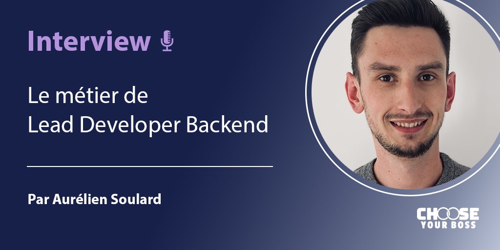 [🎙INTERVIEW] Aurélien Soulard nous parle du métier de Lead Developer Backend 
Tous ses conseils et ses anecdotes sont à lire sur notre blog ! ➡ cutt.ly/GRIhKjt #tech #métier #developer #backend cc <a href="/aur_sld/">Aurélien Soulard</a>