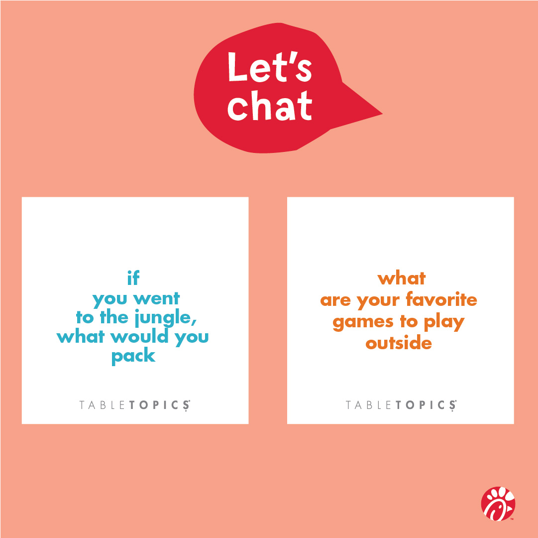 CFACamden's tweet photo. Share a few TableTopics with your kids and friends this week to discover more about #thelittlethings that make them extra special. https://t.co/QqVMc2Llk4