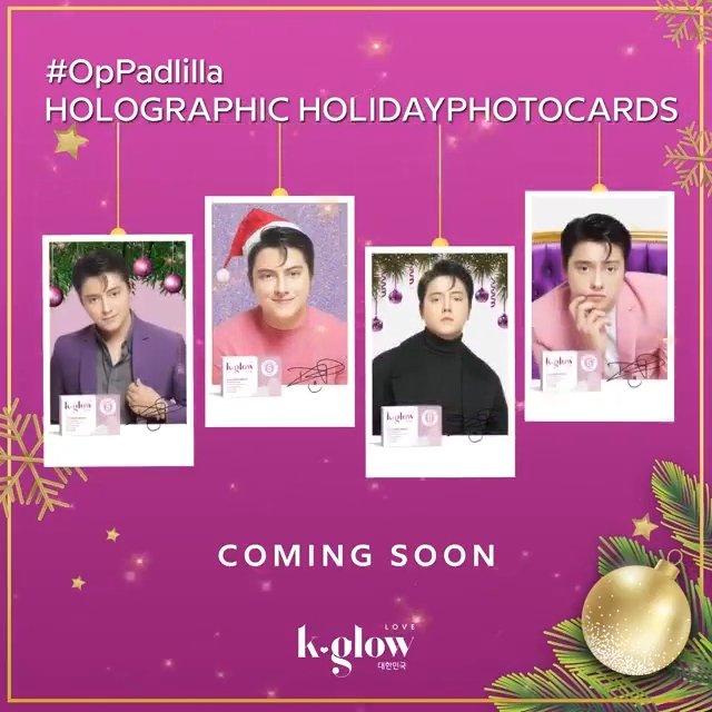 DANIEListaz's tweet photo. Itβs indeed the season to be jolly!π² Christmas sure does come early with these limited edition #OpPadilla holiday photocards. Did we mention everyone can now get oneβ¦ or even ten? COMING SOON! β¨
#LoveKGlow
#Whitensin5Days
πΈ https://t.co/XZxm2j8XyZ https://t.co/16TZ6s4ekh