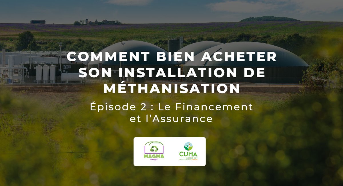 Comment bien acheter son installation de #méthanisation ? Et comment financer et assurer son projet ? 🧐

MAGMA Energy® et <a href="/CumaGrandEst/">Cuma Grand Est</a> vous explique tout dans notre nouvelle vidéo 👉🏻 magma-energy.fr//post/bien-ach…

#energies #renouvelables #methanisation #biogaz #assurance #finance