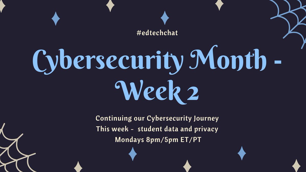 ajpodchaski's tweet photo. Join us tonight for our continuing discussion on #cybersecurity on #edtechchat - Tonight will be all about data security and privacy - including resources from @Cosn @futureofprivacy and more! Starting 8pm/5pm ET/PT See you there! #edctochat https://t.co/JfkDoVPpzO