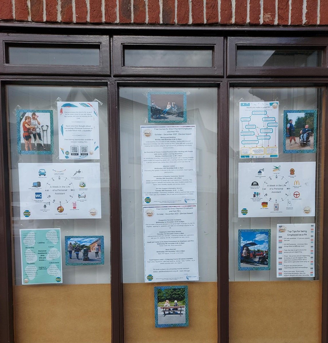 WILTSCIL's tweet photo. We have been busy decorating our office window. Come and have a look. Lots of information on the role of a PA. #PACareer #socialcarenotasyouknowit #newcareer #lifeasaPA #PAtraining https://t.co/trc5xKO0aj