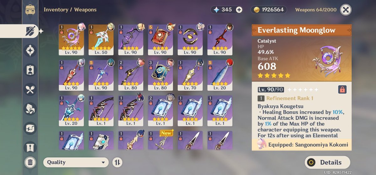 intofischl's tweet photo. genshin account giveaway

f2p account:
almost ar56 (completely built kokomi except for her elemental skill talent which is level 9 and i'm pretty confident on my other 5 chars too)

how to join: just rt it https://t.co/lBfwjXEo8H
