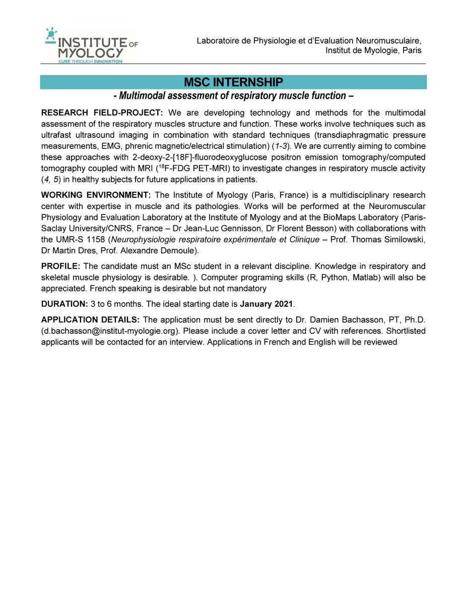 This postdoc position is still open for applications. We also have MSc internship on this project. RT appreciated !