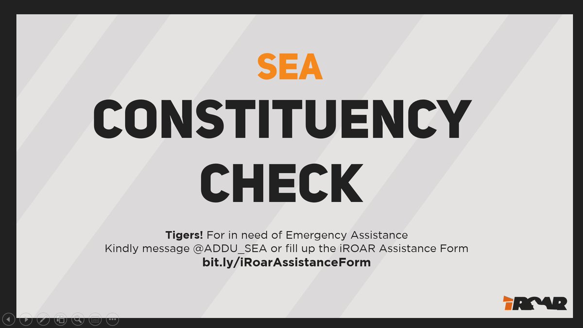 addueasec's tweet photo. 🚨 TIGERS 🚨
For in need of Emergency Assistance, kindly message @ADDU_SEA or fill up the iROAR Assistance Form!
LINK: https://t.co/tRRFymJNRr
#iROAR 🚨
#HEArTheRoar 🐯 https://t.co/yhvnrgBZ6l