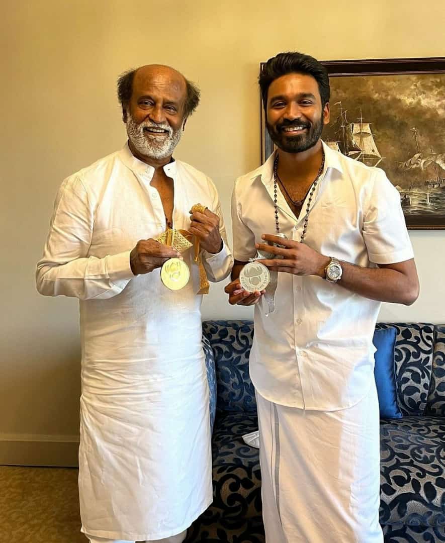 bluereeltv's tweet photo. Pic of the Day 👏👏 #Dhanush #DhanushKRaja #Rajinikanth #NationalFilmAwards2019 #NationalFilmAwards #SuperstarRajinikanth #BlueReel https://t.co/Yy6BhELT20