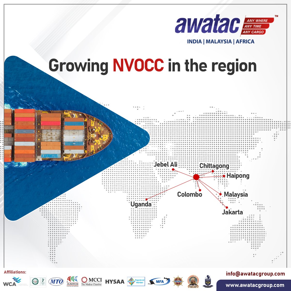AWATACGroup's tweet photo. We are Growing NVOCC in the Region!
#AWATACGroup #cargo #logistics #nvocc #transportation #transport #freight #airfreight #seafreight #freightforwarding #logisticscompany #aircargo #cargopacking #safedelivery #seacargo #cargoexperts #shippingworldwide #shippingcontainer https://t.co/a2lKu9idNi