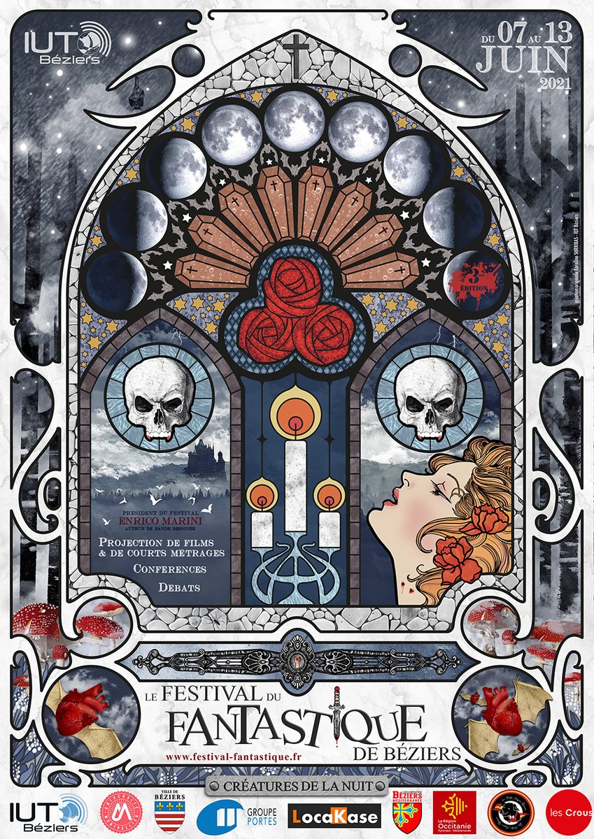 SurribasC's tweet photo. Petite retrospective des affiches du @we_fantastique de @Iutbeziers. Tellement hâte de continuer l'aventure!! 🫀 https://t.co/Ljz8hbt8sn
