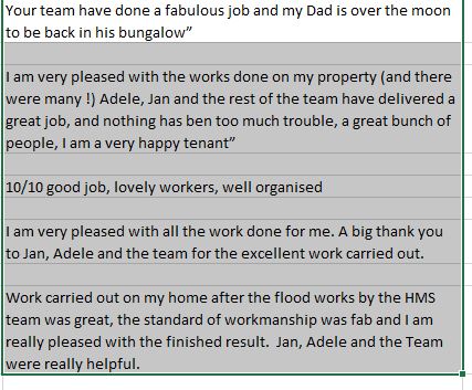 Big thanks to our Warrington Site Team who have worked tirelessly to carry out extensive refurbishment work to properties affected by flooding. Its lovely to see  customers move back into their homes along with some heartfelt feedback 
#customersatisfaction #jobwelldone #TeamHMS
