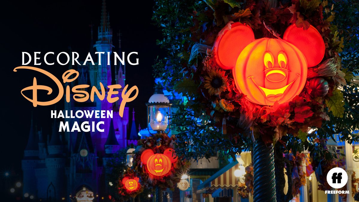 DisneyParks's tweet image. It’s the ultimate Halloween transformation. Watch "Decorating Disney: Halloween Magic" today at 1pm/12c on @FreeformTV. #31NightsOfHalloween