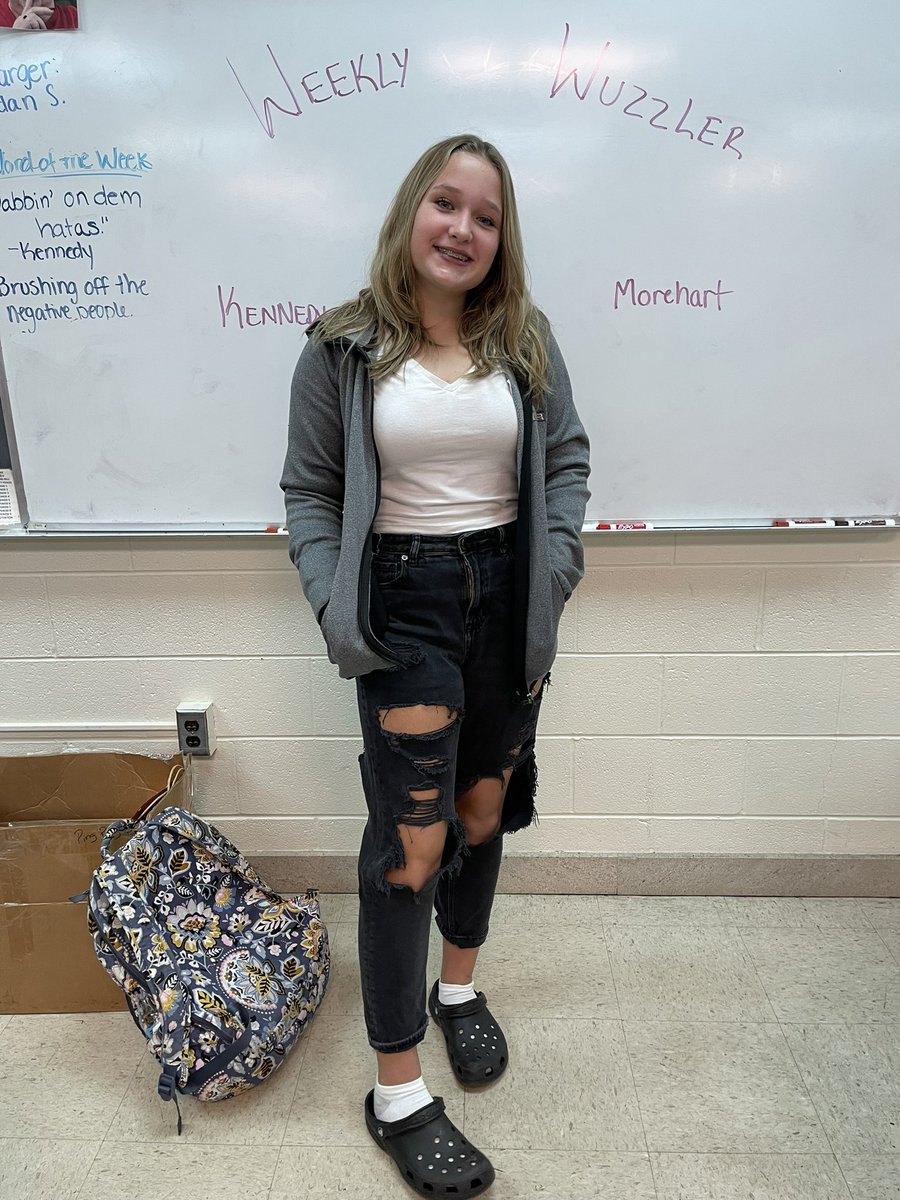 d_galadyk's tweet photo. Congrats to this week’s #weeklywuzzler, Kennedy Morehart! #allinall #doyoursassypose #needanewwordoftheweek https://t.co/8CZel63ZLN