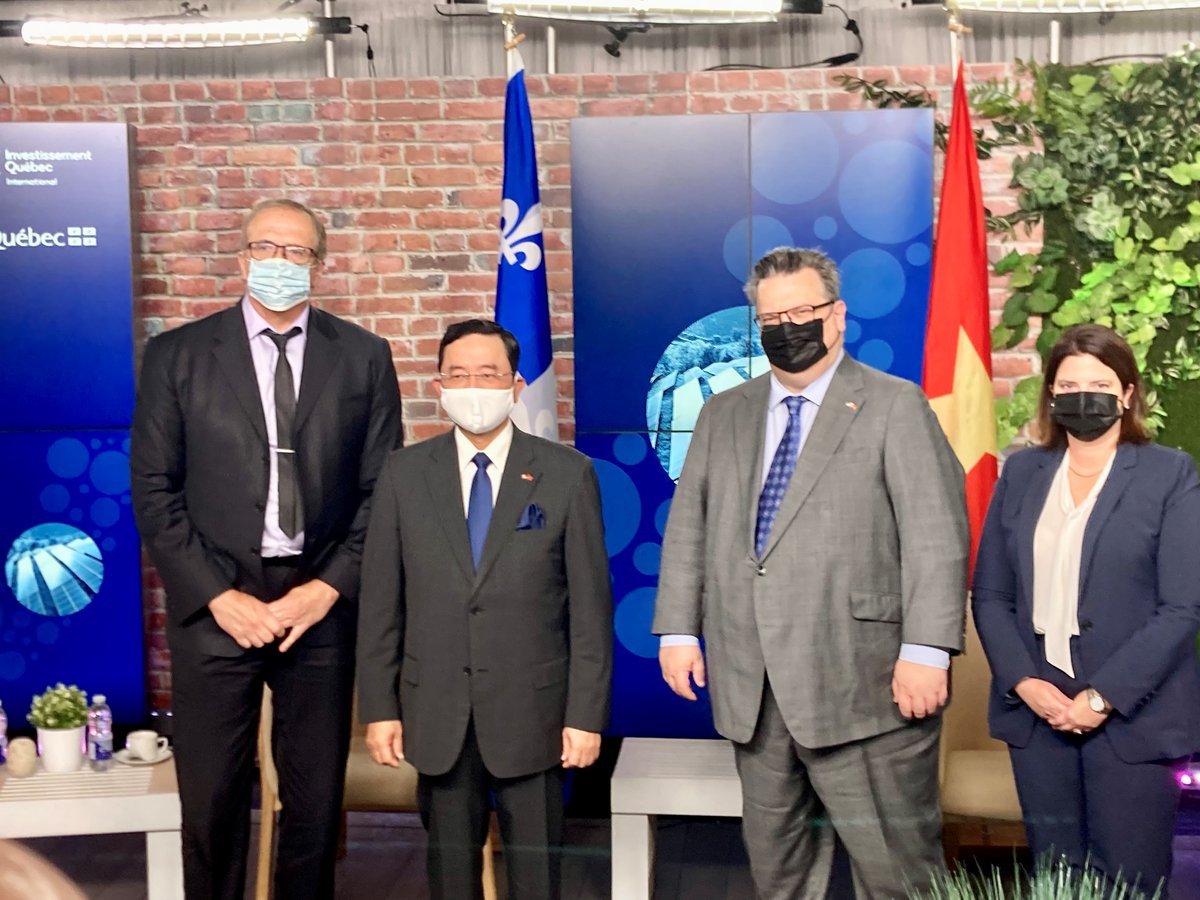 MRIF_Quebec's tweet photo. En collaboration avec @InvestQuebec et l’ambassade du Vietnam au Canada, un webinaire a eu lieu sur les opportunités d’affaires dans le secteur de l’environnement et des énergies renouvelables au #Vietnam, en compagnie du porte-parole de @VietnamEvn!  🇻🇳🙌 https://t.co/ouN2E6PGAD