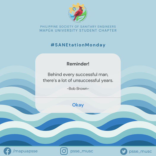 PSSE_MUSC's tweet photo. #SANEtationMonday
Do not be discouraged along the tough road, instead be excited because it will create a much stronger version than your past self! Imagine the impact you would make with your testimony. So keep on striving!! ✨
#11thWeek
#PSSE_MUSC_GreenMinded https://t.co/9tN5AikA7F
