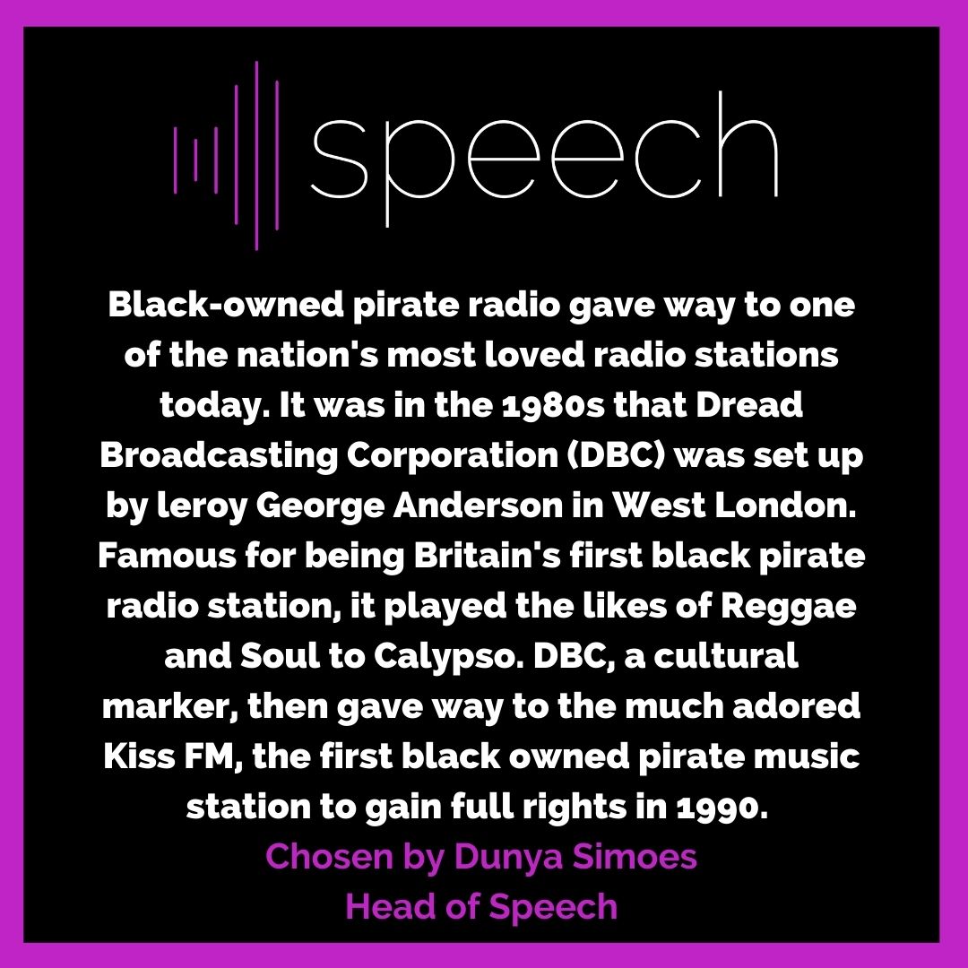 RAW Speech department have chosen to highlight Black-owned pirate radio as a key moment in history. Tune in on Wednesday to hear our Head of Speech <a href="/DunyaSimoes/">Dunya Simões</a> discuss this live on air!