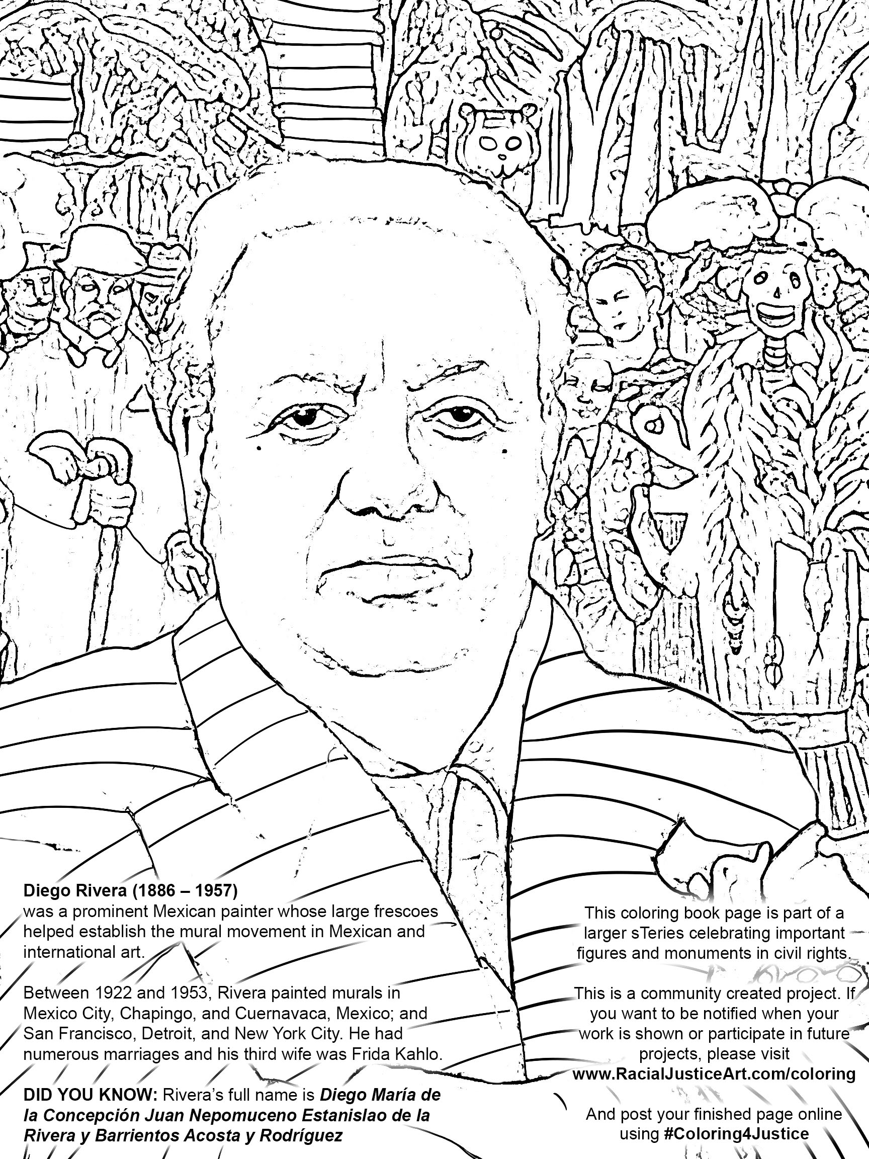 Diego Rivera Coloring Pages