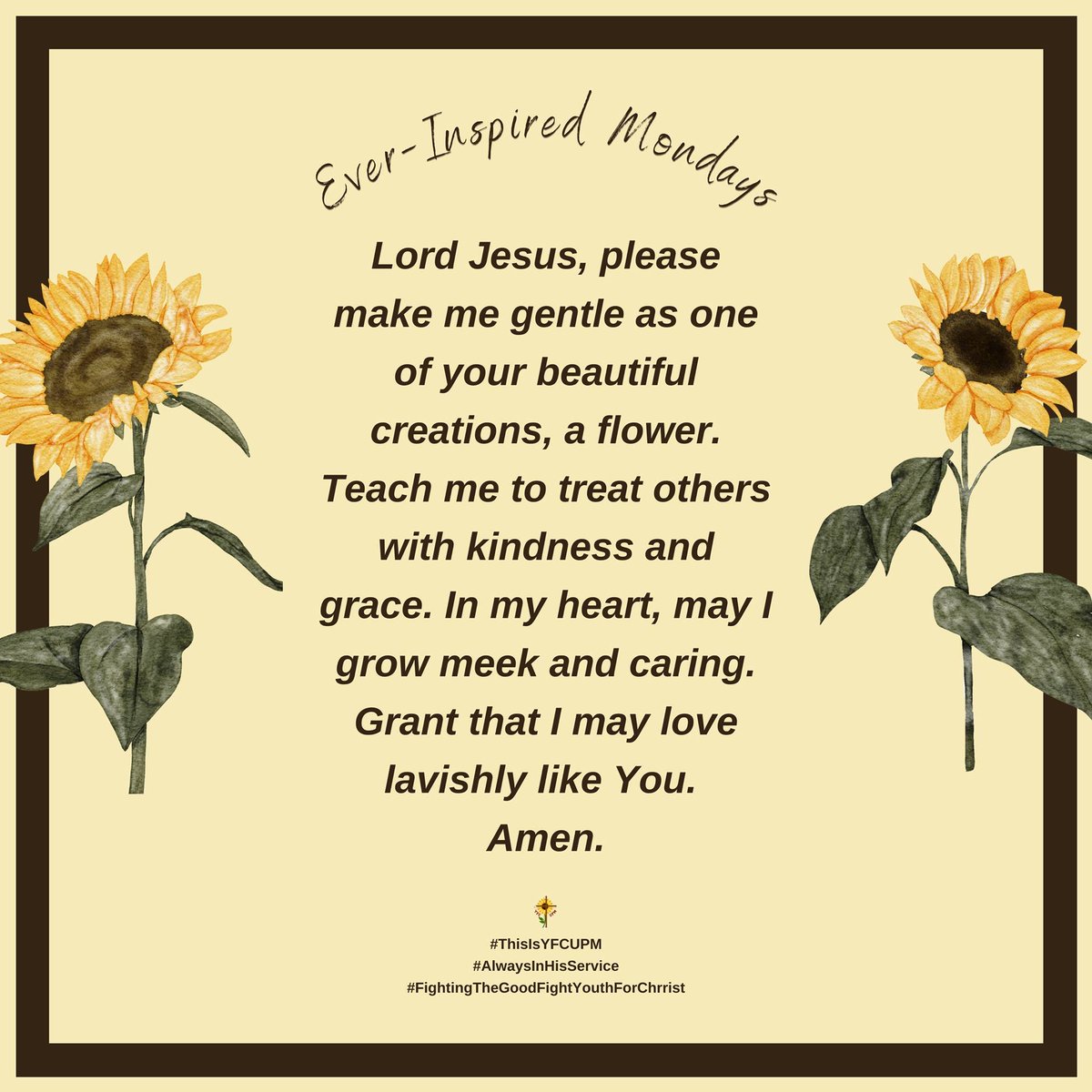 yfcupmanila's tweet photo. As said by St. Therese of Lisieux, a prayer is a cry of recognition and love to God, embracing both trial and joy. That being said, let us begin the week by saying this heartfelt prayer. 🙏
#ThisIsYFCUPM
#AlwaysInHisService
#FightingTheGoodFightYouthForChrist https://t.co/nhGAKGQvMI