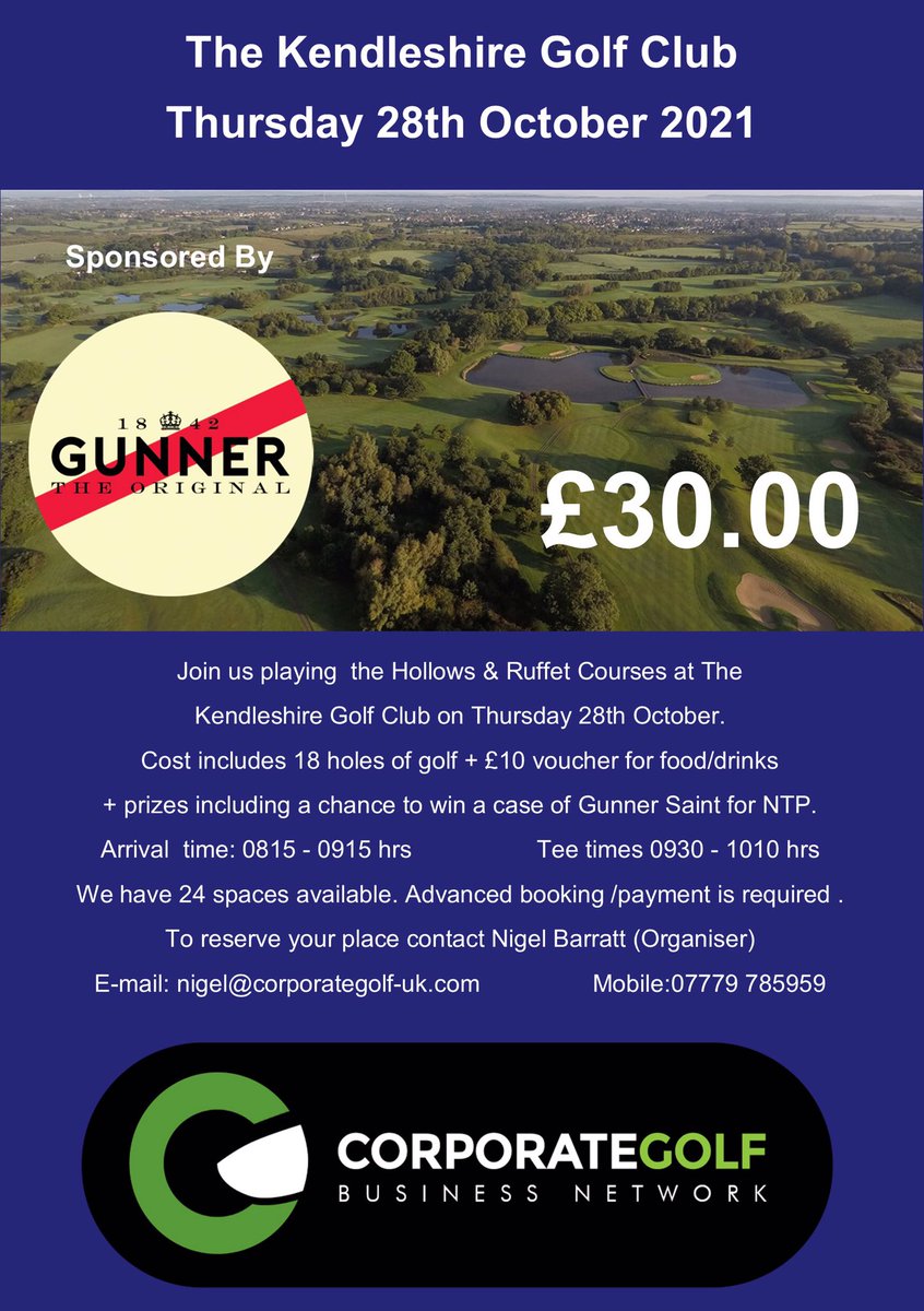 UKCorporateGolf's tweet photo. 20 players already booked - just 4 spaces available ⬇️ https://t.co/uQDIpNdsxB