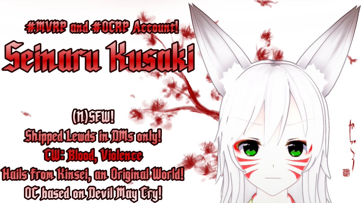 SeinaruKusaki's tweet photo. ❝ Mʏ ʙʟᴀᴅᴇ ᴏғ ʟɪɢʜᴛ ᴡɪʟʟ ɴᴇᴠᴇʀ ғᴀᴅᴇ. ❞

-  Hᴜᴍᴀɴᴇ Kɪᴛsᴜɴᴇ
   -  Sʜᴇ ᴡʜᴏ ᴡɪᴇʟᴅs Iᴛs Bʟᴀᴅᴇ ᴏғ Lɪɢʜᴛ
      -  Sᴜsʜɪ Fᴏx Hᴇᴀᴅ Cʜᴇғ

                       ♡&amp;↺
    ◜#OCRP | #MVRP | #KinseiRP◞ https://t.co/EORUTsU0TU