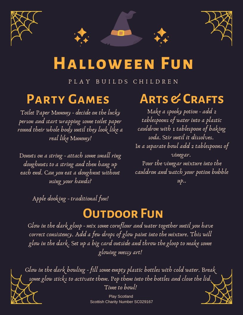 On the run up to Halloween this week, try out some spooky, creative and outdoor play ideas! 🎃👻💀

#playeveryday #moreplayplease