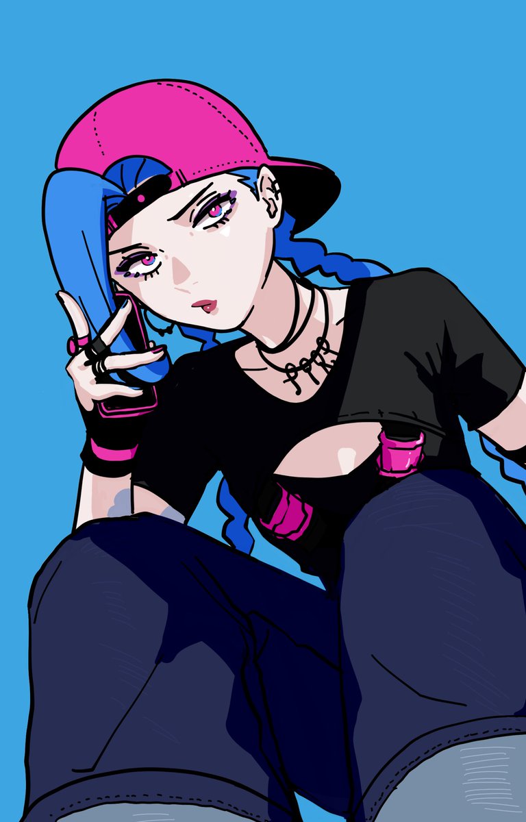 ジンクス(リーグ・オブ・レジェンド) 「Hi 」|Downy🦈のイラスト