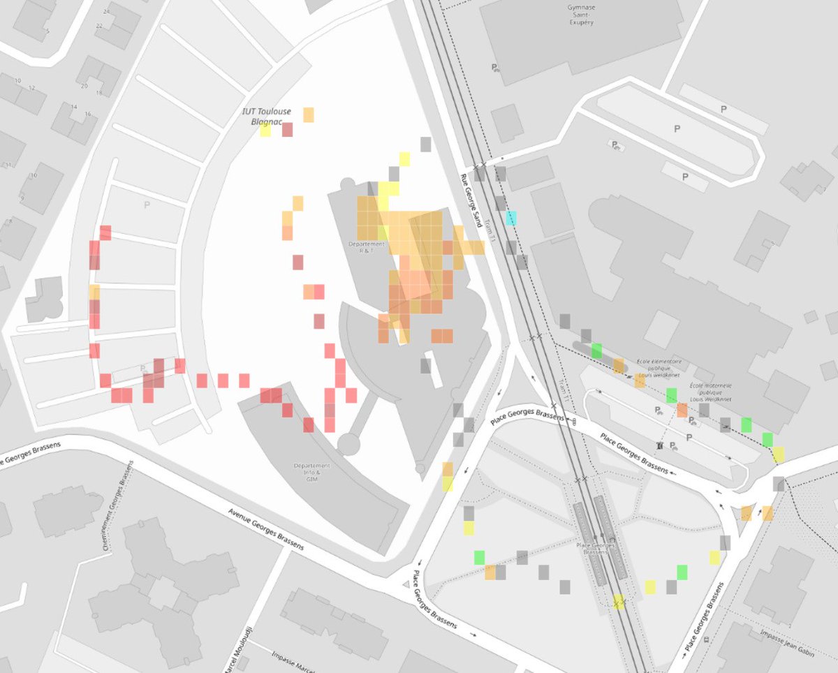iutblagnac's tweet photo. Teaser : À quoi peut bien correspondre ces petits carrés colorés sur la carte de l'IUT ? #OCTeUs :) https://t.co/LV5VEbsGcJ