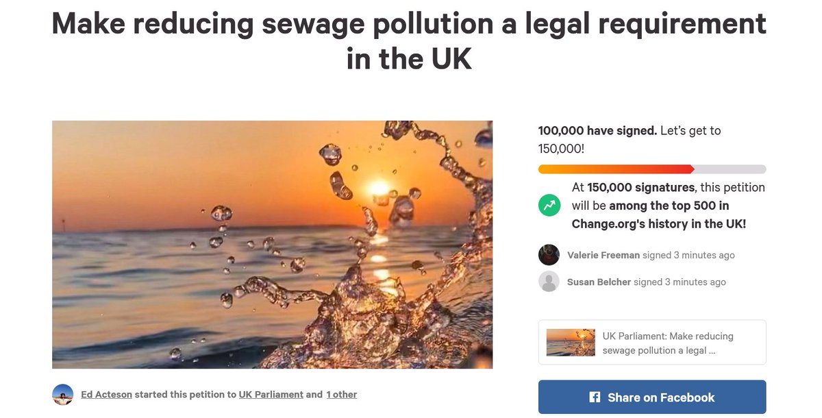 SOSWhitstable's tweet photo. 1⃣0⃣0⃣,0⃣0⃣0⃣ people have now signed our petition, asking MPs to support Amendment 45 of the Environment Bill on Wednesday 👏

We think it's time they started representing the wishes of the public, rather than their party.

#EndSewagePollution #SaveOurSeas #Sewage #SewageParty https://t.co/YCFgQkpBwm