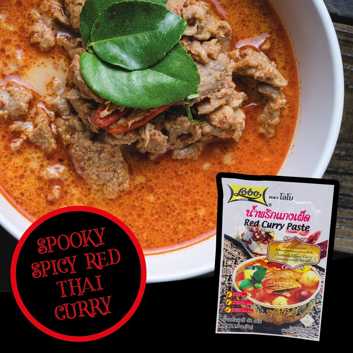 A perfect Halloween meal. Spookily spicy, and delicious, shop our red curry pastes, sauces and soups : ow.ly/SSp250GvsVT
-
#thairedcurry #halloweenfoodideas #31daysofhalloween #halloween #redfood #curry #thaifood #spooky #spicy