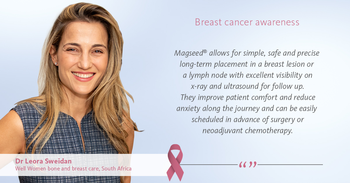 SysmexEurope's tweet photo. Giving cancer patients a sense of ease and comfort during the recovery process is top priority, and Dr Leora Sweidan knows the benefit that Magseed® can give to her patients during the pathway of care.
https://t.co/yDAa7PseAe #Pinktober #sysmexlifescience #breastcancerawareness https://t.co/aJHqXPKdAC