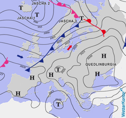 WetterKontor's tweet photo. #Wetter: Die schwache #Kaltfront von #Tief #Jascha bringt heute Nachmittag und Abend im Nordwesten und Westen einzelne #Regenschauer, morgen sind dann in ganz #Deutschland örtlich #Schauer möglich: https://t.co/CQjwYyMxYw https://t.co/sNm4UbpzgO