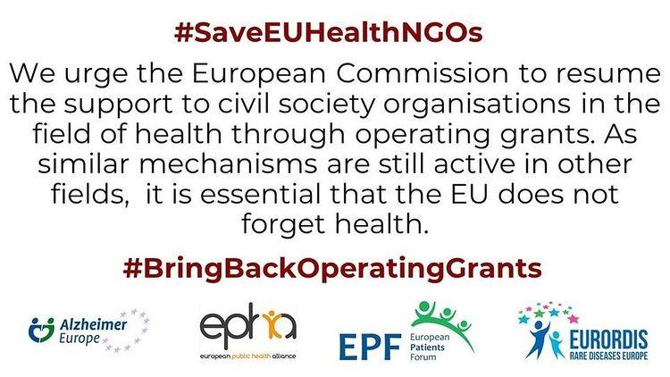 AlzheimerAthens's tweet photo. Η @AlzheimerEurope συνεχίζει τον μαραθώνιο επαφών με την @EU_Commission για την ακύρωση των περικοπών σε ΜΚΟ που δραστηριοποιούνται στο πεδίο της Υγείας.
Ενώνουμε τη φωνή μας με το αίτημα της.
#SaveEUHealthNGOs #EuropeanCommission #AlzheimerEurope #BringBackOperatingGrants https://t.co/GjzACYaiob