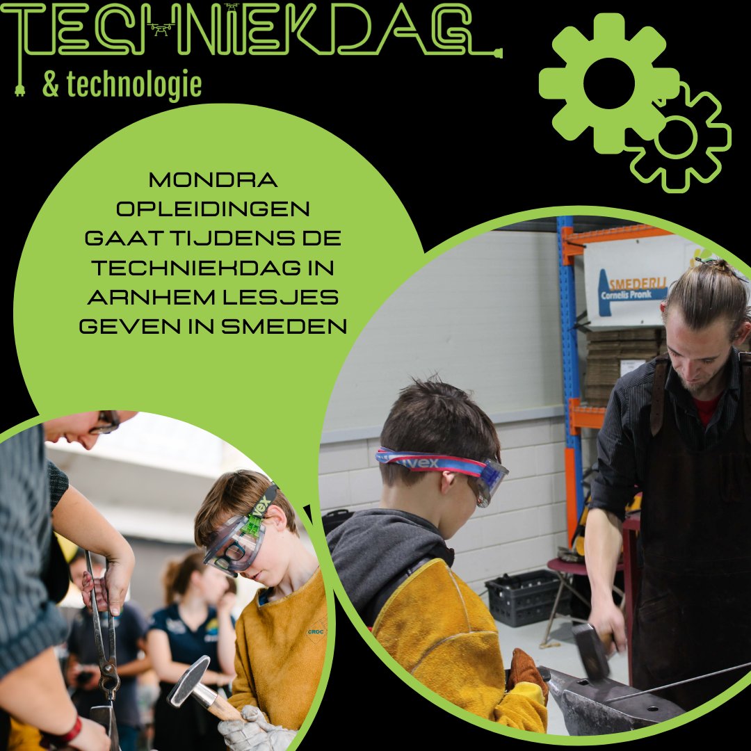 Mondra Opleidingen zal tijdens de Techniekdag in Arnhem les geven in smeden, hoe cool is dat? Willen jullie ook kinderen kennis laten maken met techniek op jullie manier?

Klik op de onderstaande link en meld je aan als standhouder.

techniekdag.nl/aanmeldformuli…