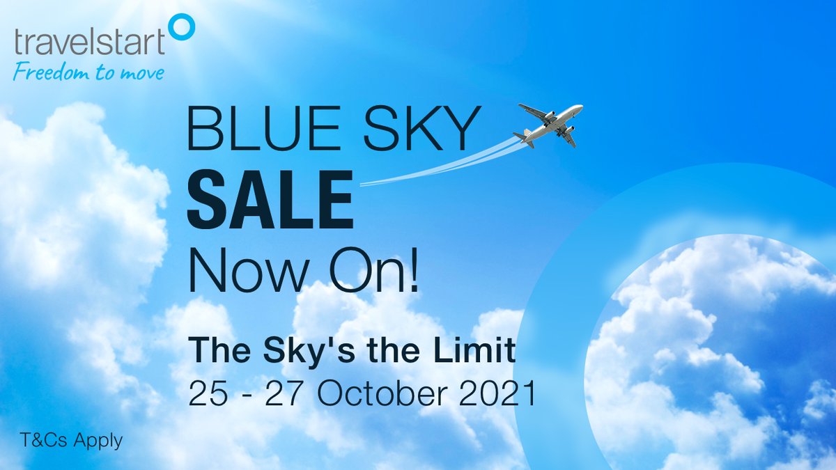 Our Blue Sky Sale is BACK and so are many of your favourite destinations! It’s clear sky’s ahead with discounts on local and international flights, accommodation, holiday packages and so much more. 

Book Now: bit.ly/3b6ngXY