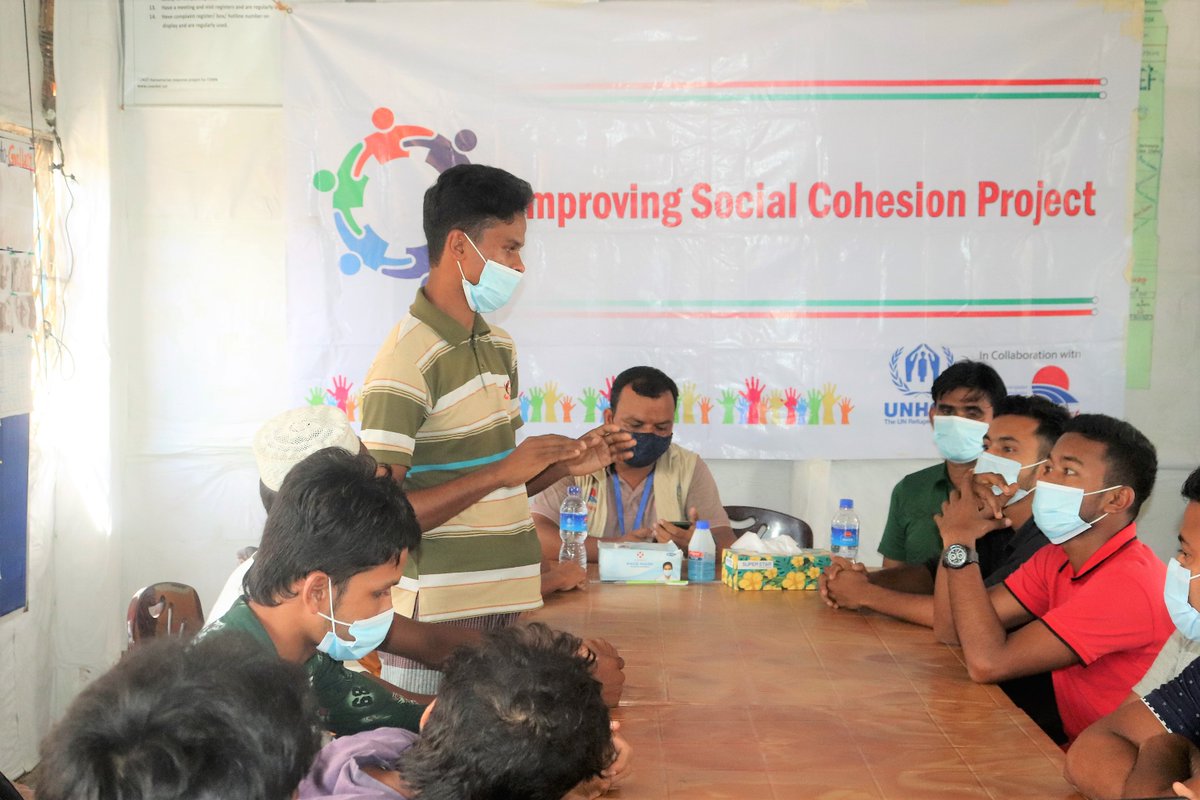 RTanjir's tweet photo. To engage youths with social cohesion activities, two friendly meetings between Rohingya and host community youths have been organized by @trust_coast  in collaboration with @UNHCR_BGD  at camp 22 and 1 East. https://t.co/NXqPV27N0f