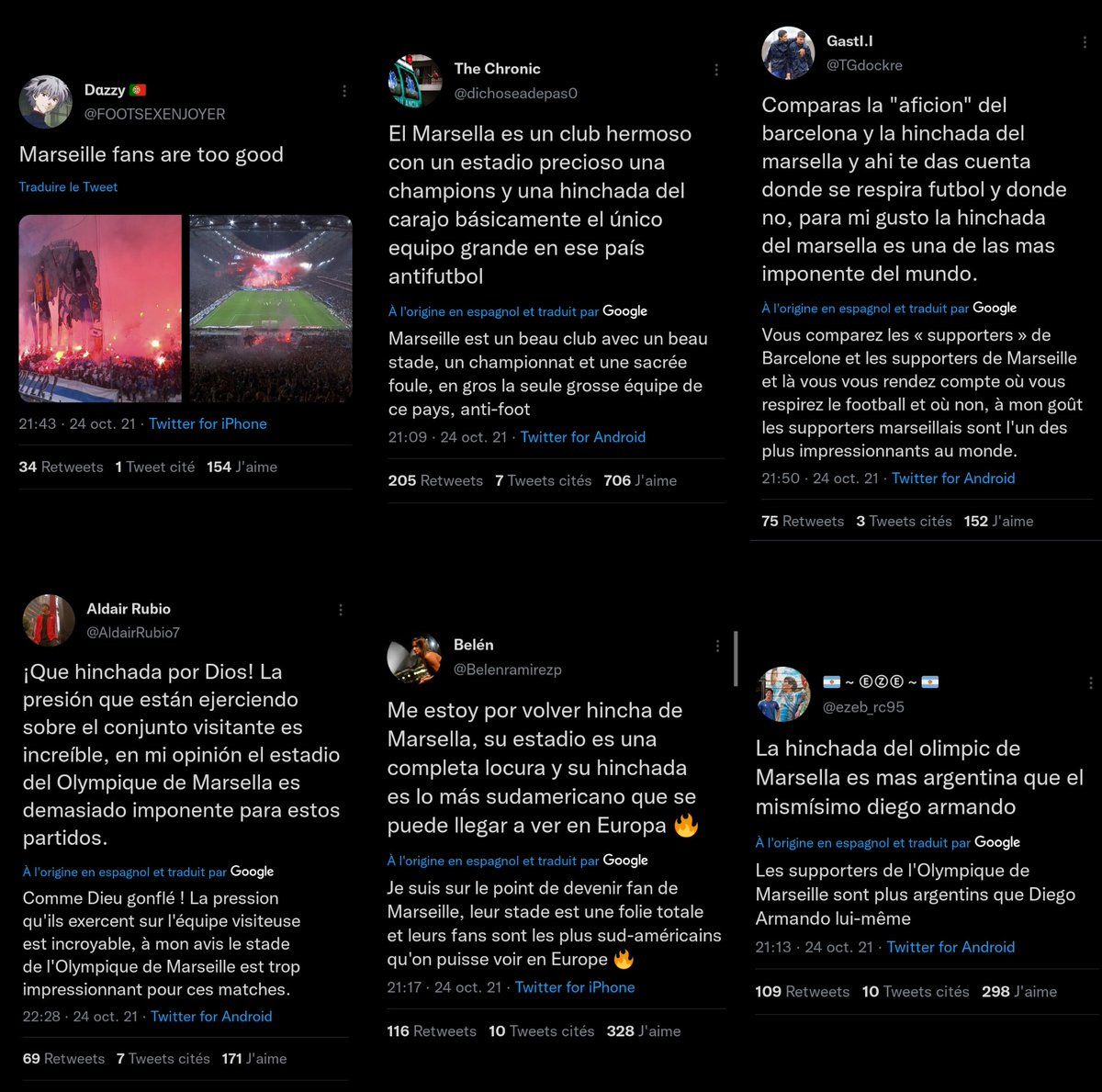 Made_In_0M's tweet image. Des supporters/médias du monde entier, ont fortement apprécié l'OM et le Vélodrome hier soir 💙 ! :

#TeamOM #OMPSG