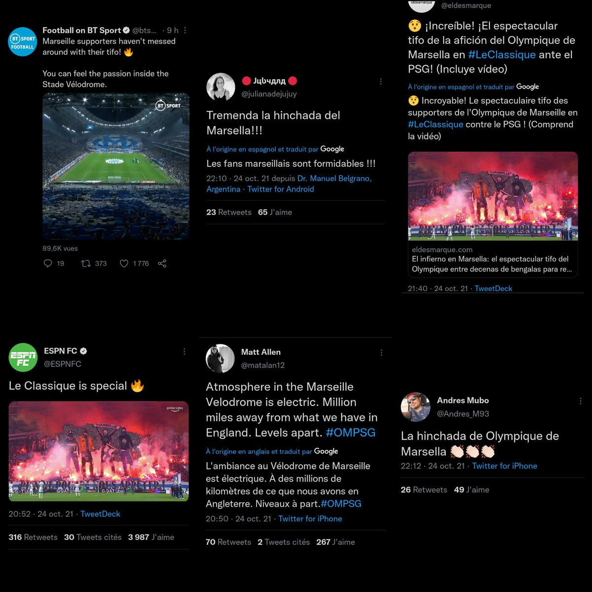 Made_In_0M's tweet image. Des supporters/médias du monde entier, ont fortement apprécié l'OM et le Vélodrome hier soir 💙 ! :

#TeamOM #OMPSG