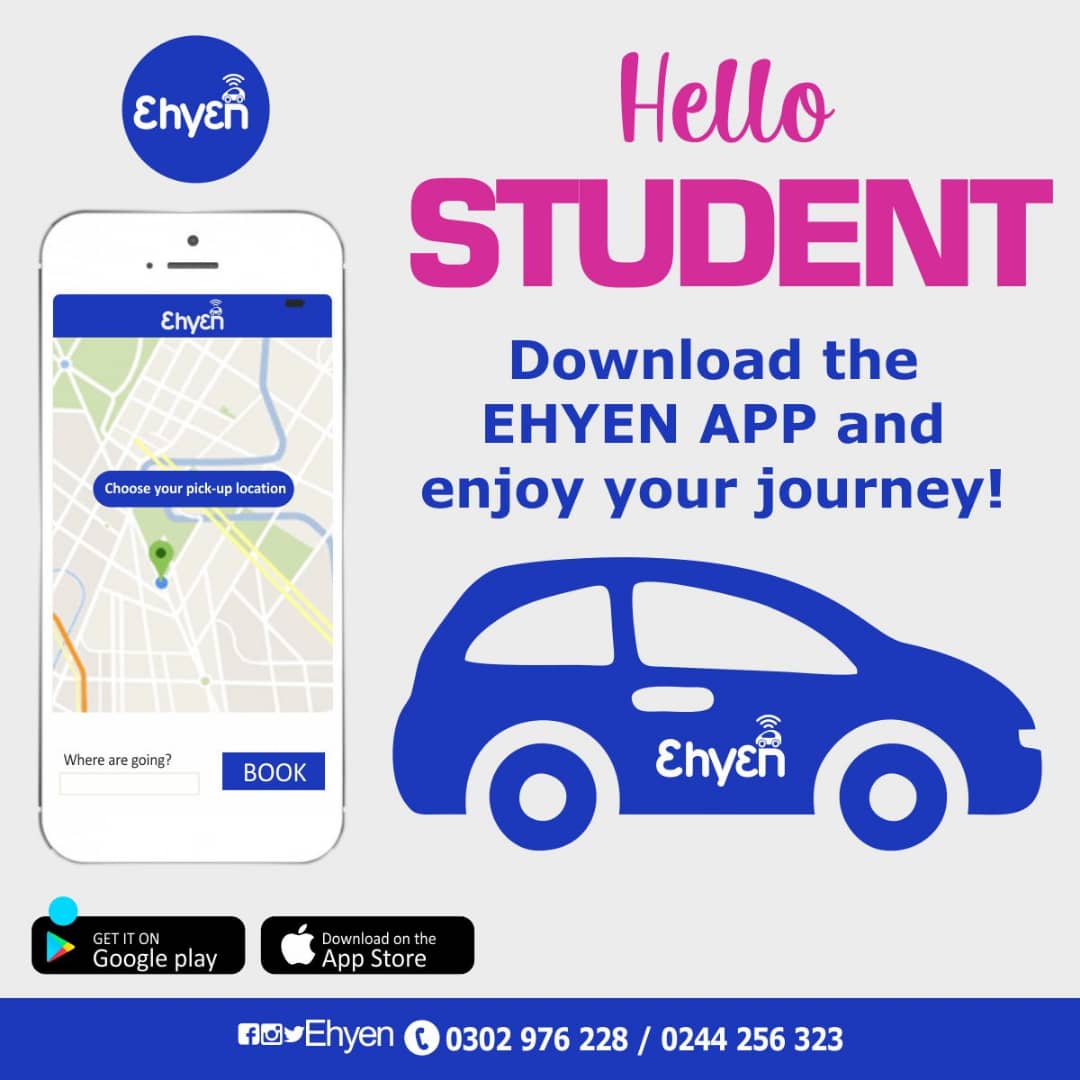 ehyen_ghana's tweet photo. Hello Student,
Download the EHYEN app and enjoy your journey 

Get it from the PlayStore at 
https://t.co/WDNxrghdQS
Or the AppStore at
https://t.co/4z5VqJpcbU

#EHYEN, Right On Time🚘🚘🚘 https://t.co/HhBDwmHBbg