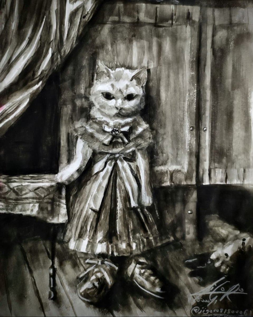 jigoro81500061's tweet photo. "She won't miss them anyway"
Day 24: The booted cat
I hope you like it :)
#bujothemechallenge #day24 #thebootedcat #thepussinboots #darkart #darksurrealism #horrorart #inkart #inkartwork #art #artwork #ArtistOnTwitter  @jigoro81500061 https://t.co/5d9un4PqGU