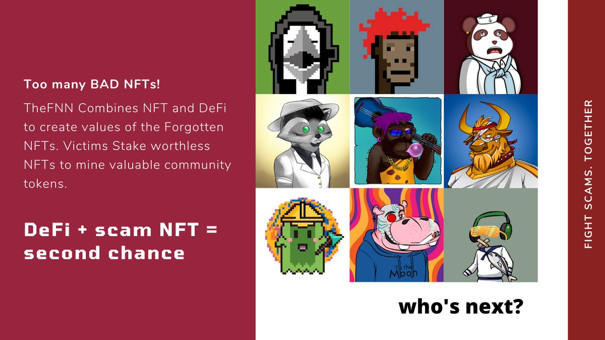 🔥🔥🔥🔥🔥🔥🔥🔥🔥🔥
You can get 10 FNNS (profit sharing token) for free just by joining the discord. Only 1000 slots available!
discord.gg/YPTYsfcnSA

I need to invite 10 people to get the OG role. Please help me and help other NFT victims.

#NFT #NFTCommunity #TheFNN
