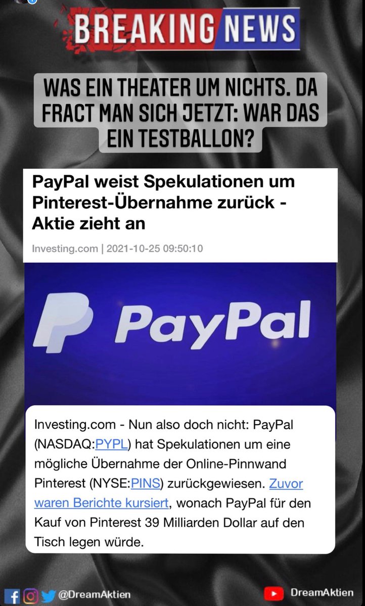 FenomenDreamTM's tweet photo. #paypal #aktie zieht an https://t.co/5SffXhknIq