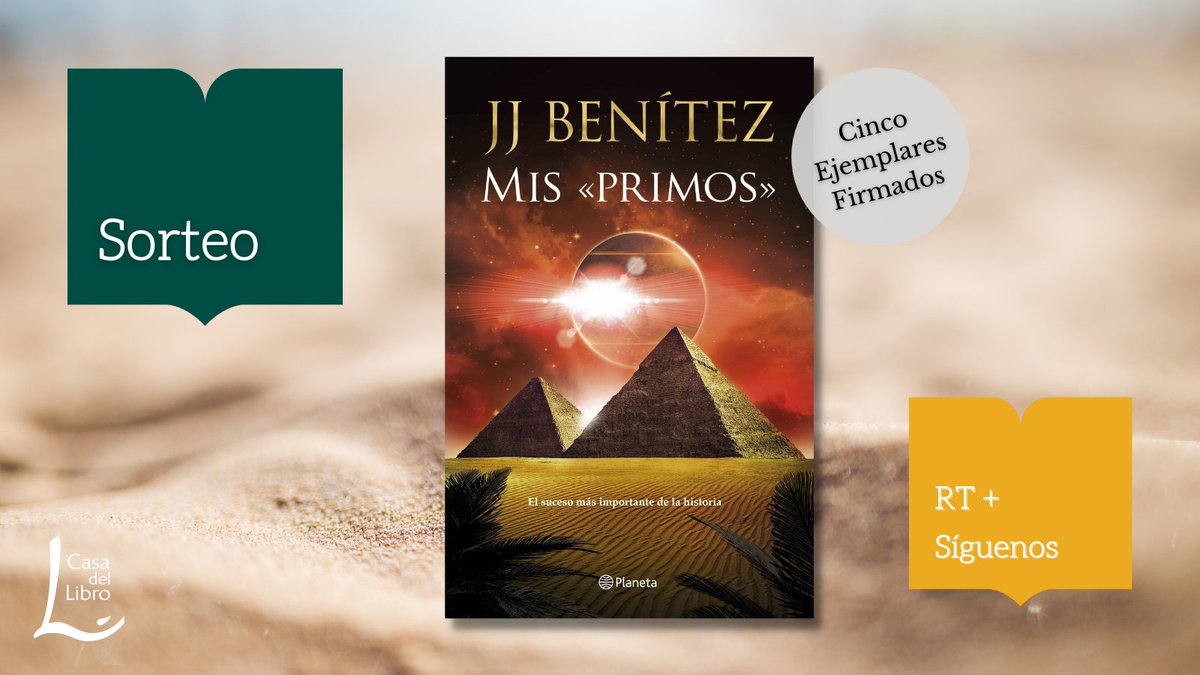 casadellibro's tweet photo. 📚 SORTEO 📚

Sorteamos 5 ejemplares de "Mis primos" firmados por J. J. Benítez. ¿Quieres uno? ¡Participar es muy fácil!
 
1️⃣ Síguenos
2️⃣ RT

BBLL: https://t.co/bfFCezgO6g

@edit_planeta @Planetadelibros https://t.co/ajMfHlieR9
