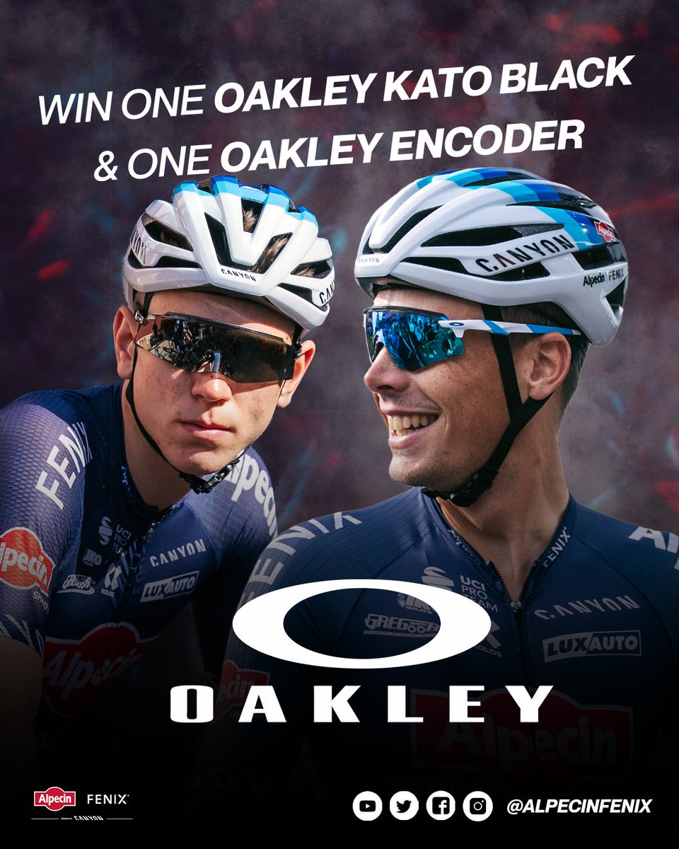 IT'S GIVEAWAY TIME 🤩😎

Our 2021 road season is over... That calls for another #Oakley giveaway! 🙌

How to win? 
1⃣ Follow <a href="/oakley/">Oakley</a> &amp; @AlpecinFenix 
2⃣ Like &amp; RT this message
3⃣ 2 winners will be selected randomly 26/10 12h CEST