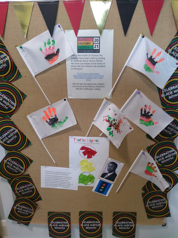 ChristieStaffHW's tweet photo. The children from the Christie Day Nursery have been celebrating Black History Month and finding out about inspirational men and women in black history. Take a look at the flags they have made which are displayed in the hospital. #BlackHistoryMonth https://t.co/qCVCZdNsdw