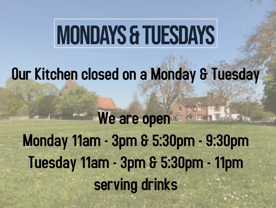 🍽 🍺 Mondays & Tuesdays 🍺🍽 
------------------------
Our kitchen may be closed today and tomorrow but we are still open serving drinks 🍺
#shoplocal #shopsmallbusiness #saveyourlocal #theswanonthegreen #takeaways #SaveOurHospitality #pubsmatter #hospitalityindustry