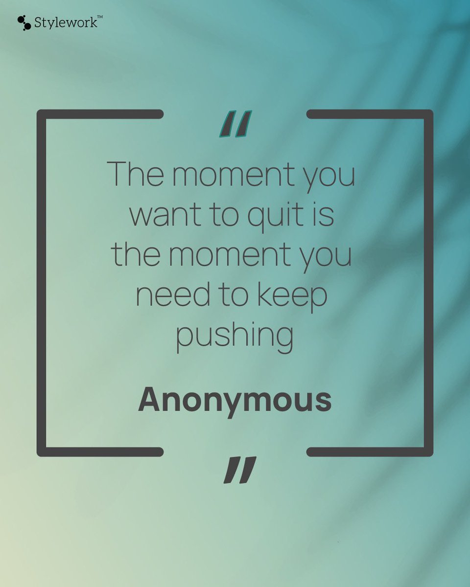 styleworkcity's tweet photo. The struggles we endure today will shape us for who we become tomorrow. So keep pushing yourself and go achieve what you have always dreamt of!
#coworking #coworkingspaces #spaces #workflexibility #workremotely #office #coworkingcommunity #officespace #spacesworks https://t.co/6QbOeU9pV7