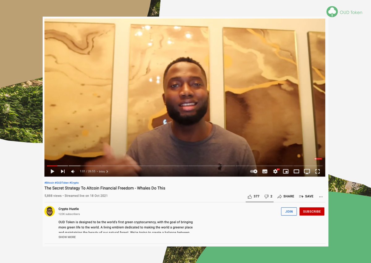 OudToken's tweet photo. What does Mr Grey, a blockchain enthusiast & cryptocurrency evangelist has to say about OUD Token?
Check out Crypto Hustle’s video at https://t.co/kYLUZk1FWP
https://t.co/xFzoAob5tj
https://t.co/sz26HnJccJ
https://t.co/Z0649E7Cx1
https://t.co/Nmqd89lybf
#OUDToken #greencrypto https://t.co/bAidSsXkaM