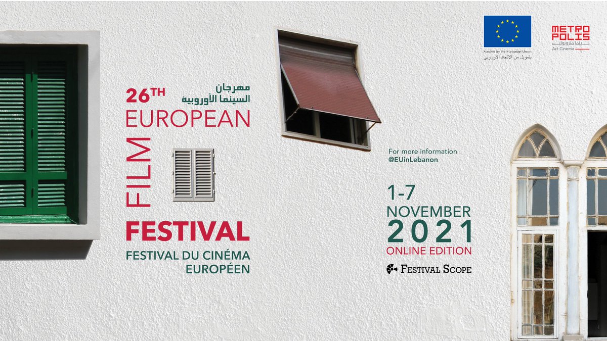 EUinLebanon's tweet photo. 📽️The #EuropeanFilmFestival is back this year in its 26th edition, with a fully online set-up!

📅Stay tuned for the programme reveal and get ready to explore a thrilling selection of European films as well as short films by emerging Lebanese filmmakers: https://t.co/1SSb0TACJm https://t.co/xDN2DJX157