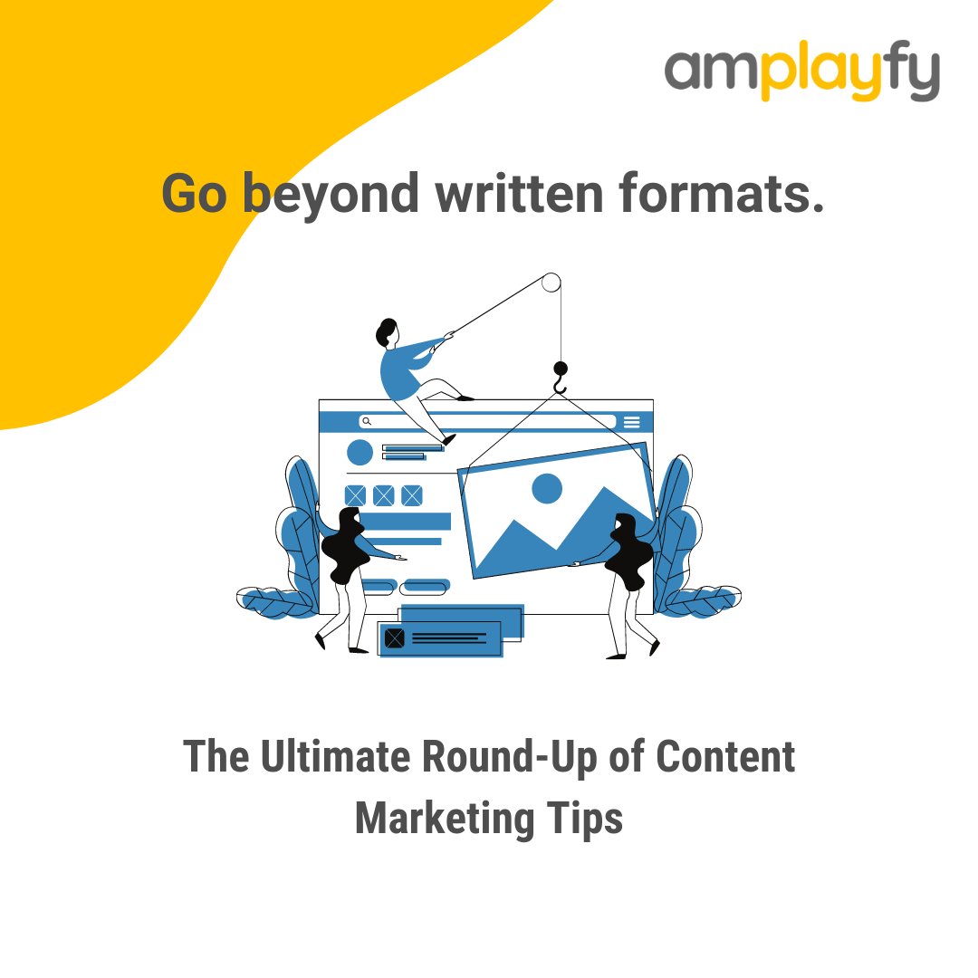amplayfy's tweet photo. The rise of video is not about to stop — and with rich video and image packs taking precedence in SERPs, you’d be remiss to not include video in your content marketing strategy.
#contentmarketing #contentcreationtool #interactive https://t.co/dY7vUZVrnu