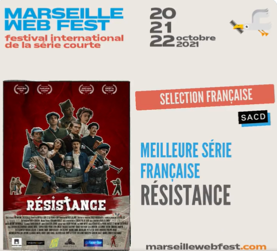 SACDParis's tweet photo. Félicitations à Maxime Chefdeville et à toute l'équipe de la #websérie Résistance, prix de la meilleure série française de fiction remis avec le soutien de la SACD au @MarsWebFest ce week-end. 👏

Pour voir la série 👉 https://t.co/i1zuVq0vbl https://t.co/9a0mWIUzC0